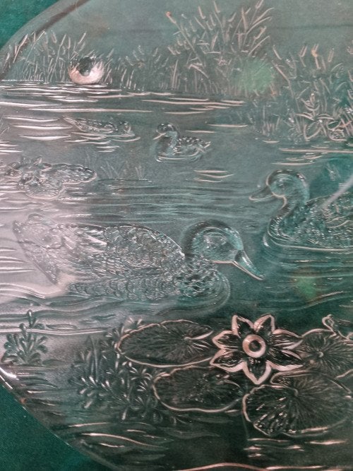 taartschaal met eenden en riet, Antiek en Kunst, Ophalen of Verzenden
