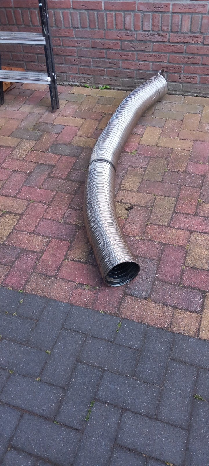 RVS FlexibeleKachelpijp 150mm x 160cm nieuw voor Inbouwhaard, Ophalen, Gebruikt, Inbouwhaard, Overige soorten