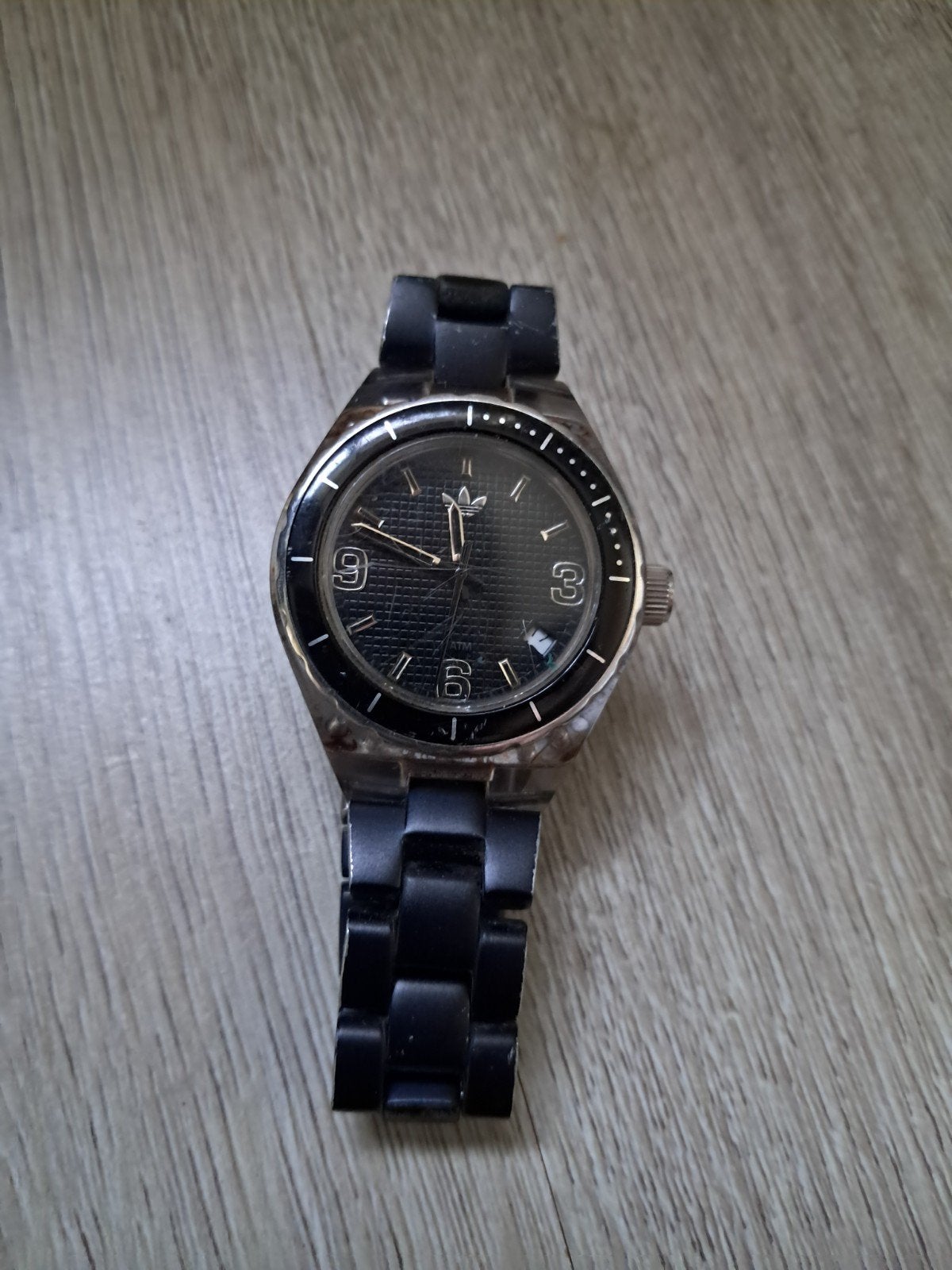 Adidas horloge zwart, Overige merken, Staal, Gebruikt, Staal