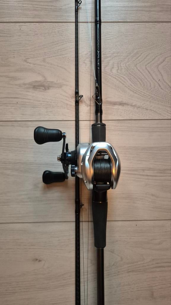 Shimano Yasei AX Pike Casting set, Watersport en Boten, Hengelsport | Roofvissen, Ophalen of Verzenden, Zo goed als nieuw, Complete set