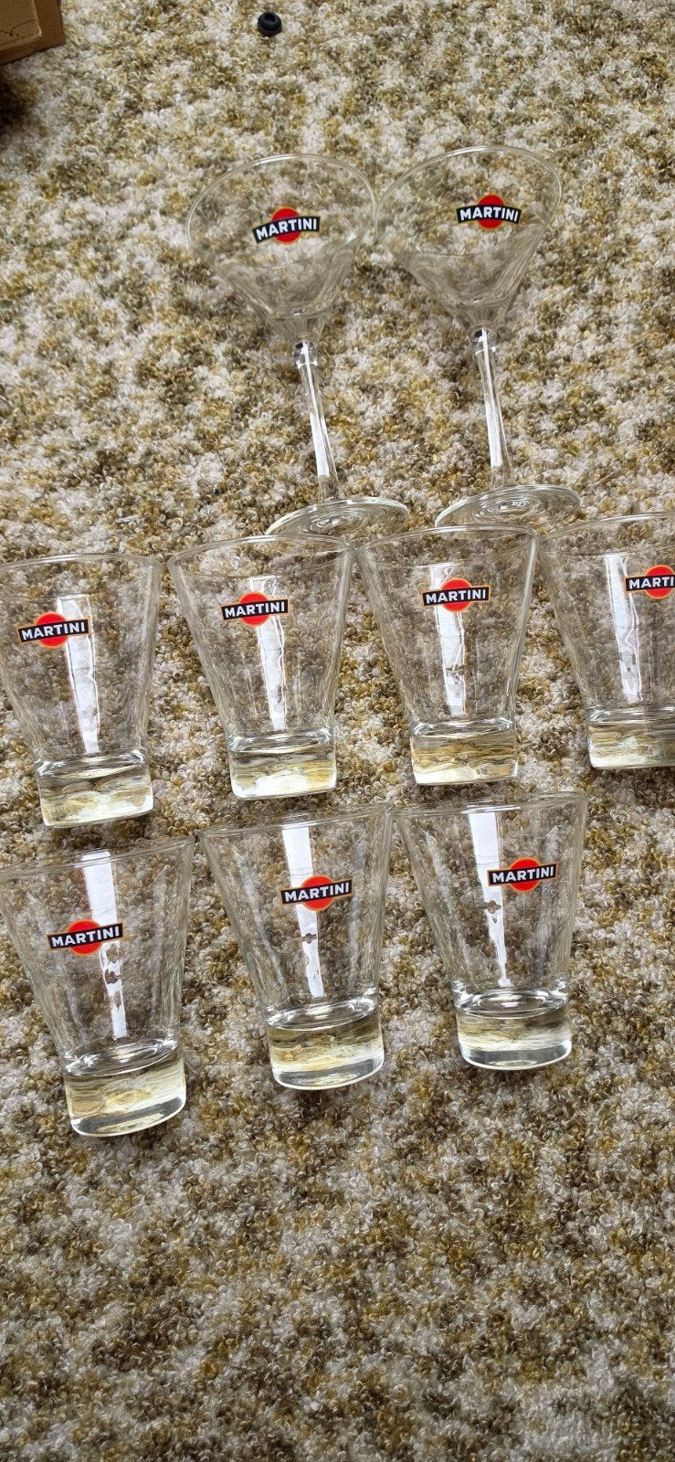 Martini, Irish Coffee en Cointreau glazen, Ophalen, Gebruikt, Glas, Glas of Glazen