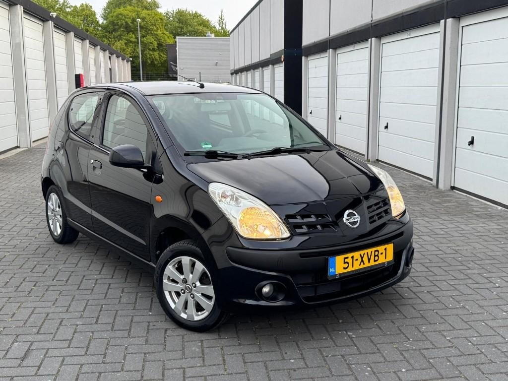 Nissan Pixo 1.0 50KW 5D 2012 Zwart, Voorwielaandrijving, Euro 5, Stof, 4 stoelen