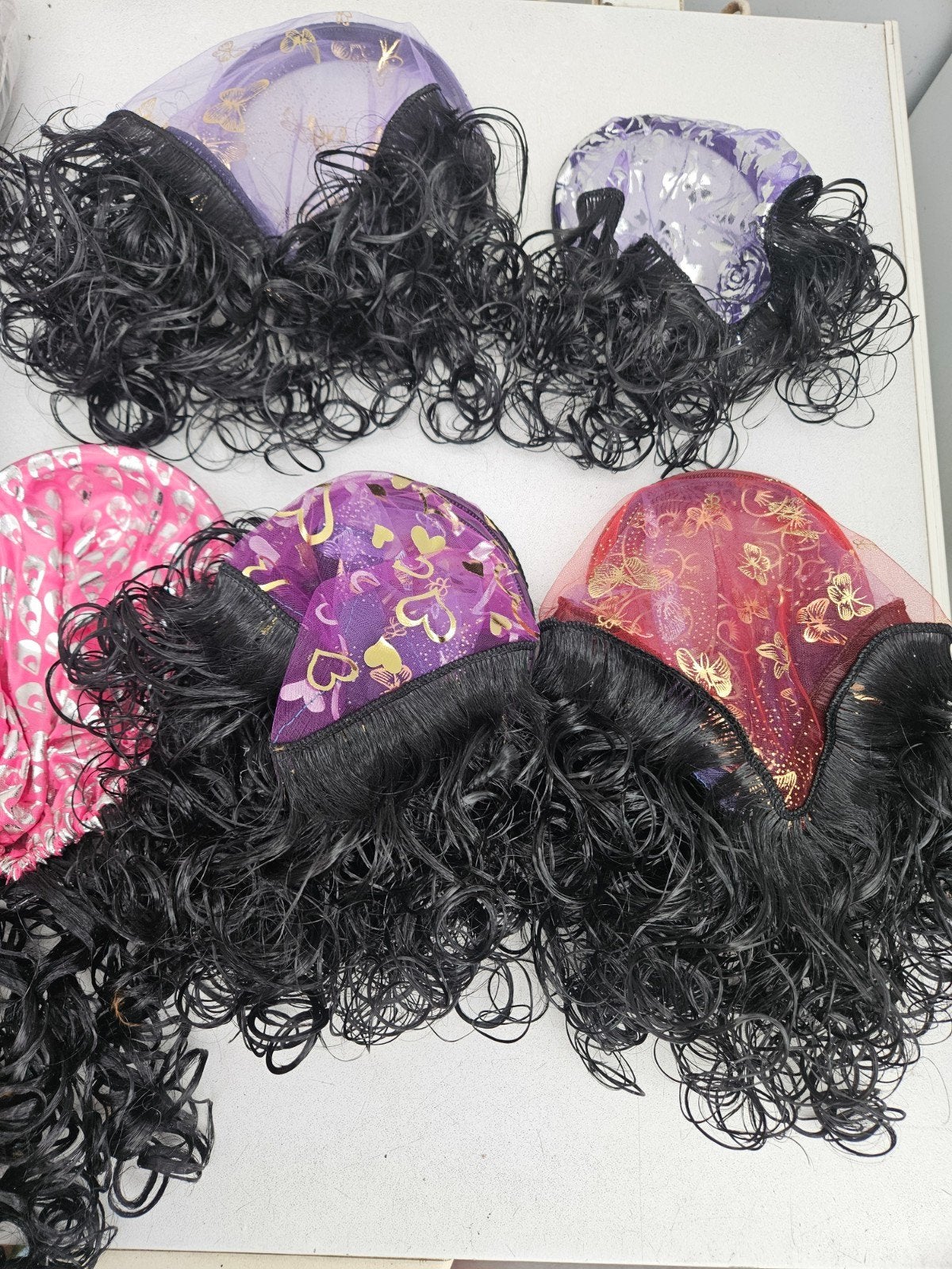 40 Hoofddoekjes met nephaar - Diverse kleuren en patronen, Ophalen of Verzenden, Nieuw