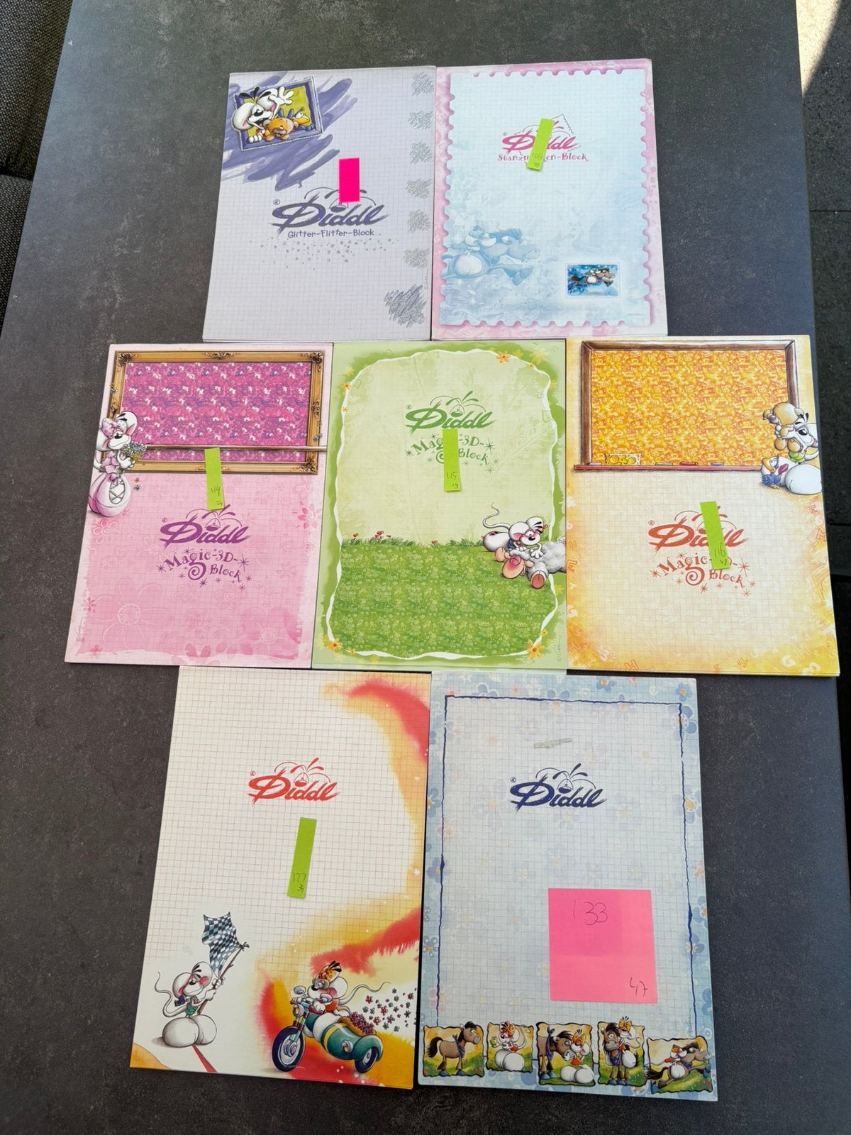 Diddl A4-blokken – 7 verschillende designs, Verzamelen, Diddl, Ophalen of Verzenden, Gebruikt, Papier, Kaart of Schrift