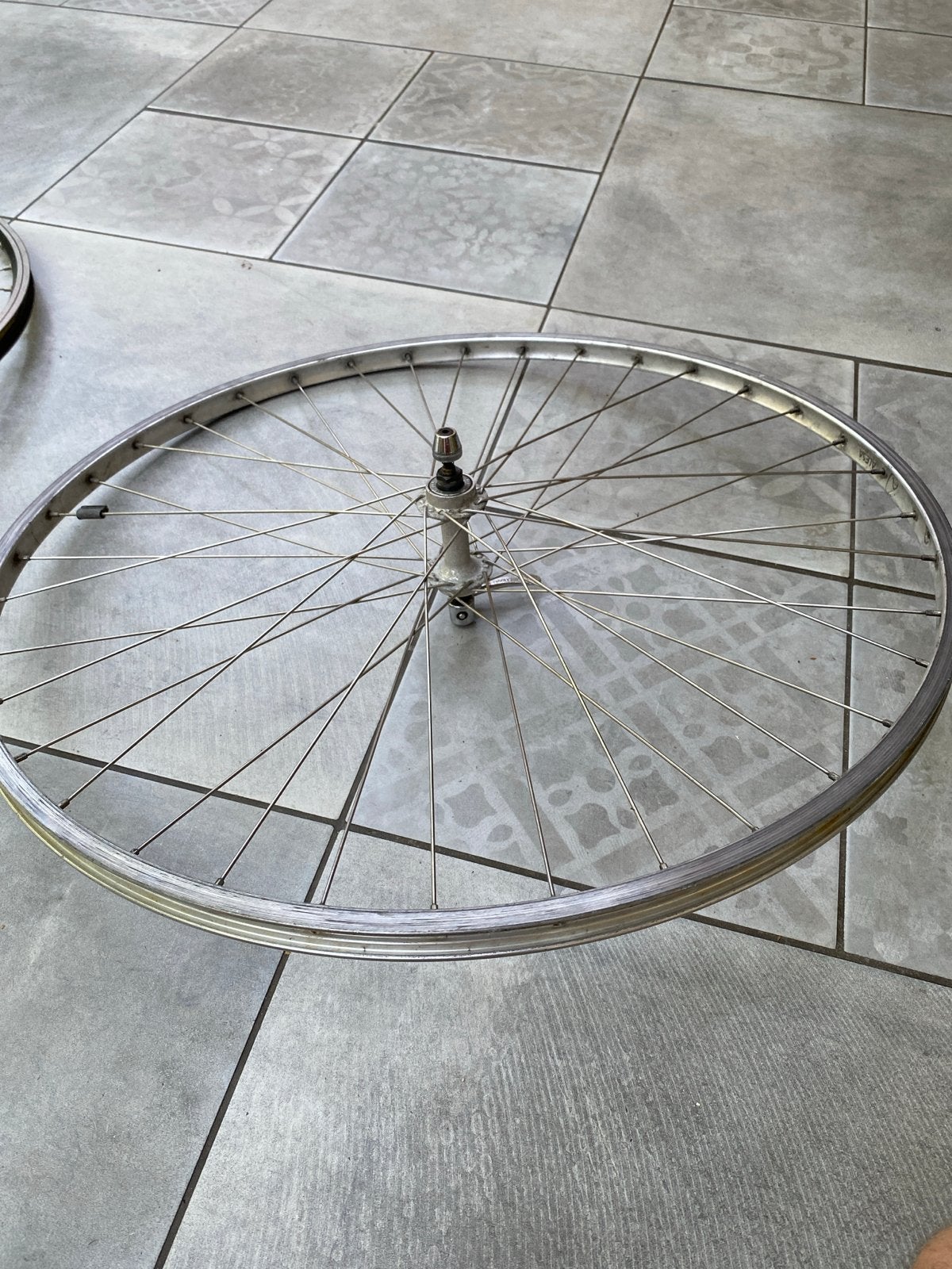 Fietswiel Alesa Made in Belgium met Sachs 5000 naaf, Gebruikt, Aluminium, Stadsfiets, Ophalen