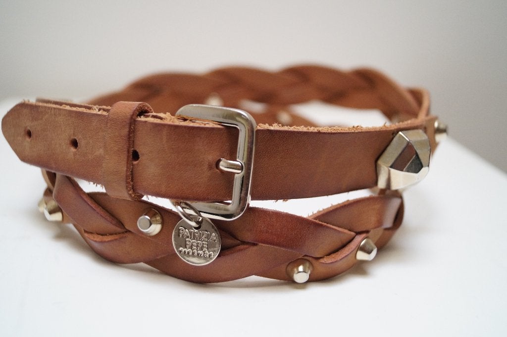 PATRIZIA PEPE Leren Riem, Kleding | Dames, Minder dan 3 cm, 80 tot 90 cm, Bruin, Verzenden