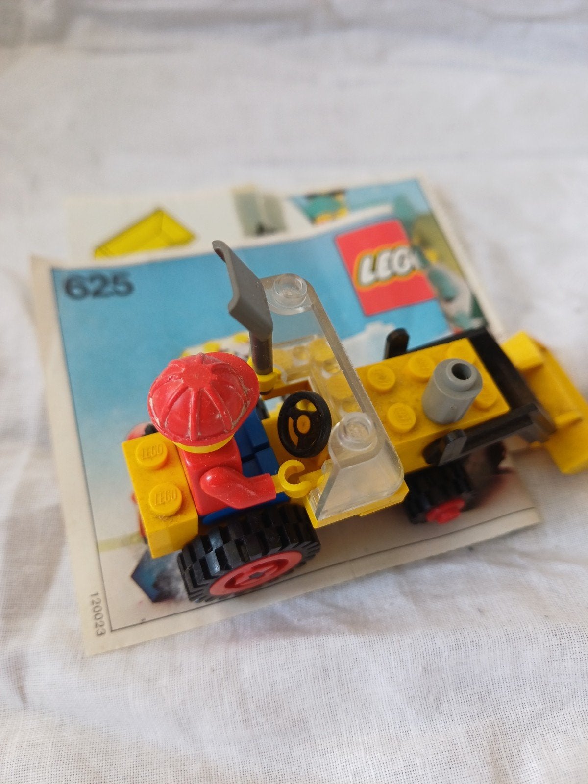 Lego System 625 Tractor met minifiguur en instructies, Gebruikt, Overige thema's, Lego, Ophalen of Verzenden