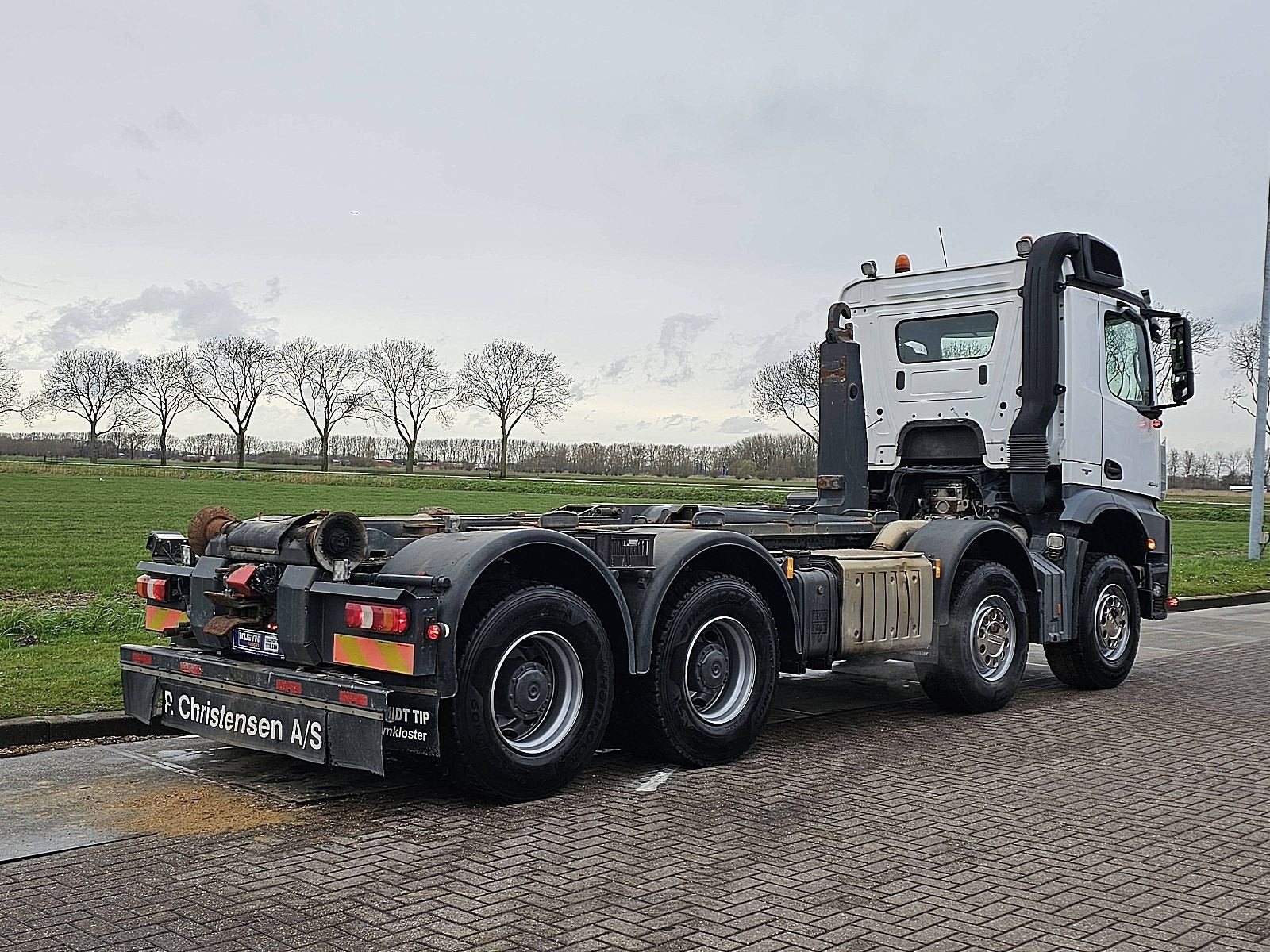 MERCEDES-BENZ AROCS 3248 8x4 full steel, Automaat, Euro 6, Wit, Mercedes-Benz