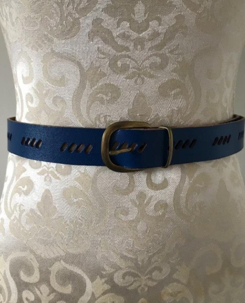 Kobaltblauwe Riem, Kleding | Dames, Overige kleuren, 3 tot 5 cm, 90 tot 100 cm, Tailleriem