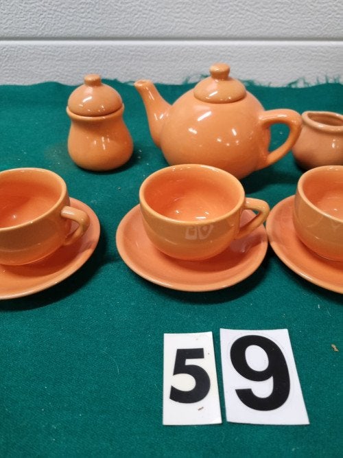 Mini servies zalm rose, Antiek en Kunst, Ophalen of Verzenden