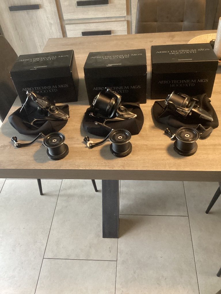 Shimano mgs Aero technium 14000 xtd, Ophalen of Verzenden, Zo goed als nieuw, Molen