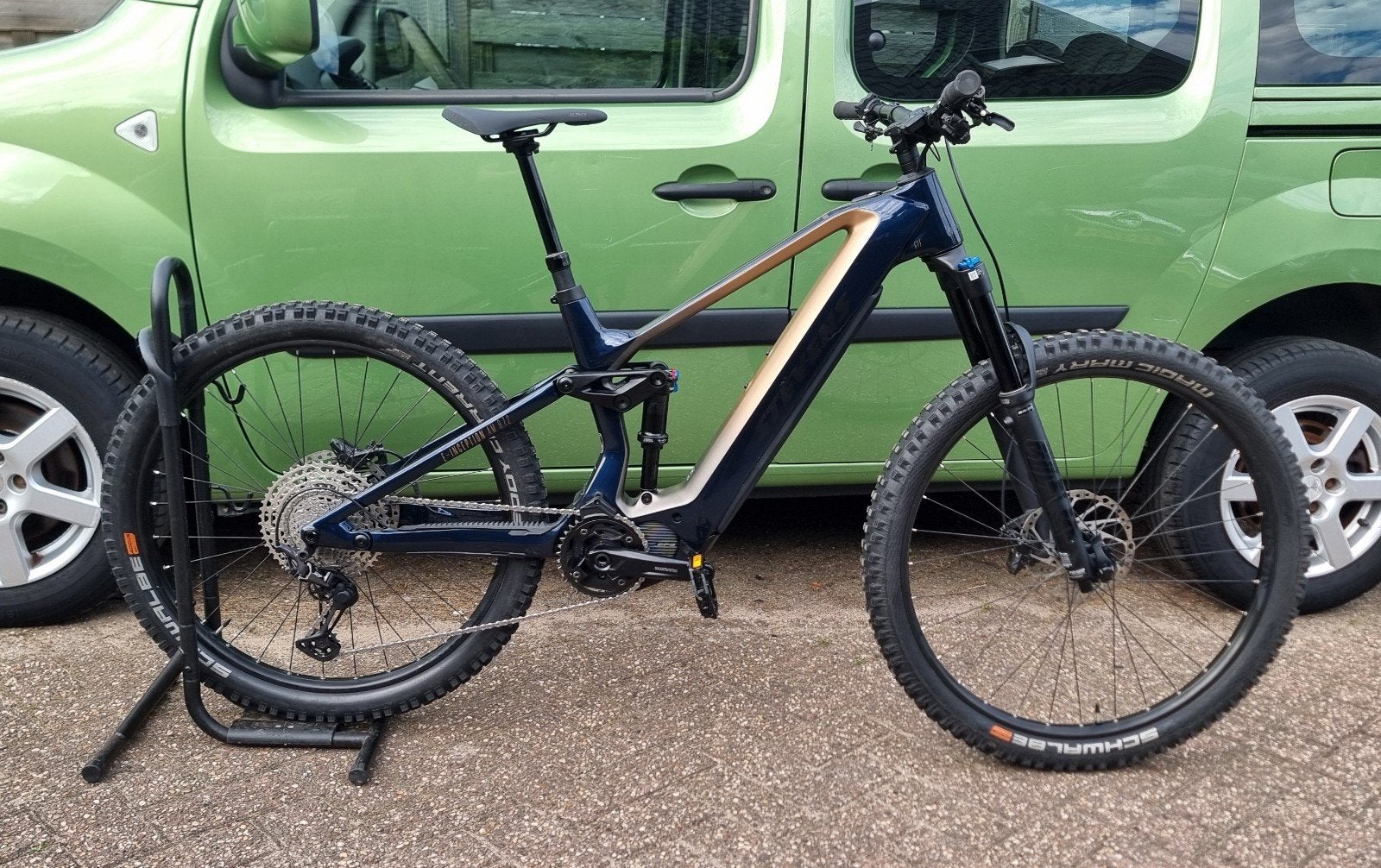 Stevens carbon e MTB 45 km full suspension met garantie, Fully, Zo goed als nieuw, Schijfrem, Ophalen