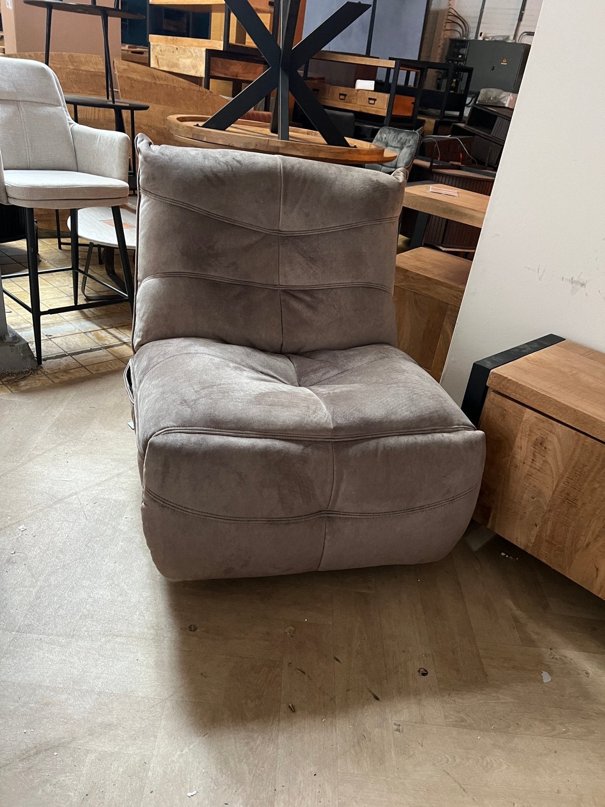 Fauteuil Take it easy ! | Grijze stof, Ophalen