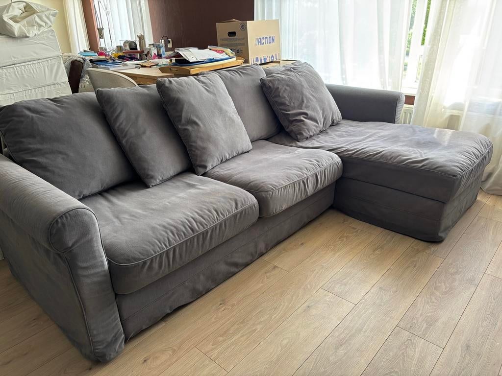 IKEA Vimle slaapbank - Grijs, 2-zits, Modern met een rustige Scandinavische uitstraling, Tweepersoons, Ophalen of Verzenden, Zo goed als nieuw