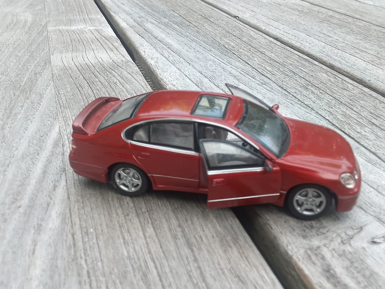 Lexus GS300 modelauto - Rood - Deuren open, Ophalen of Verzenden, Gebruikt, Auto, Overige merken