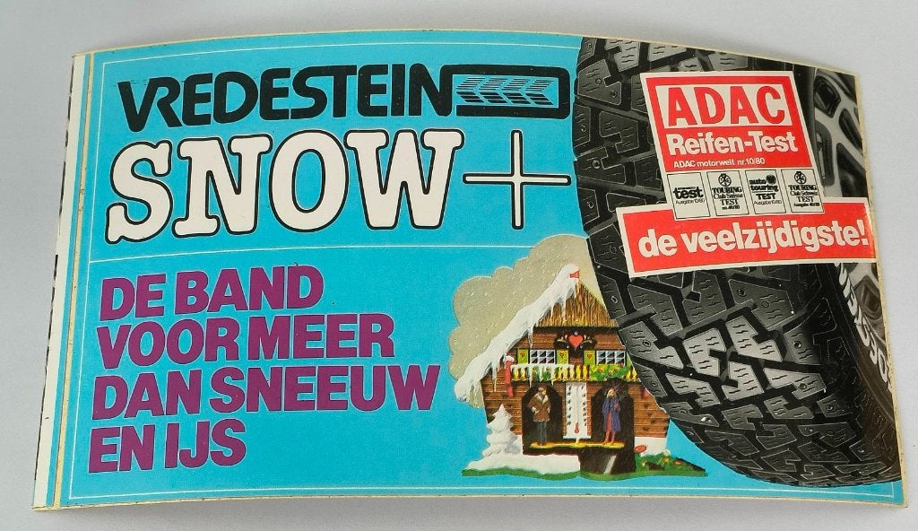 Sticker Vredestein Snow+ Banden, Verzamelen, Ophalen of Verzenden, Zo goed als nieuw, Merk