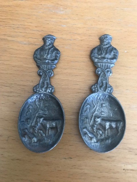 tinnen lepels, Antiek en Kunst, Ophalen of Verzenden