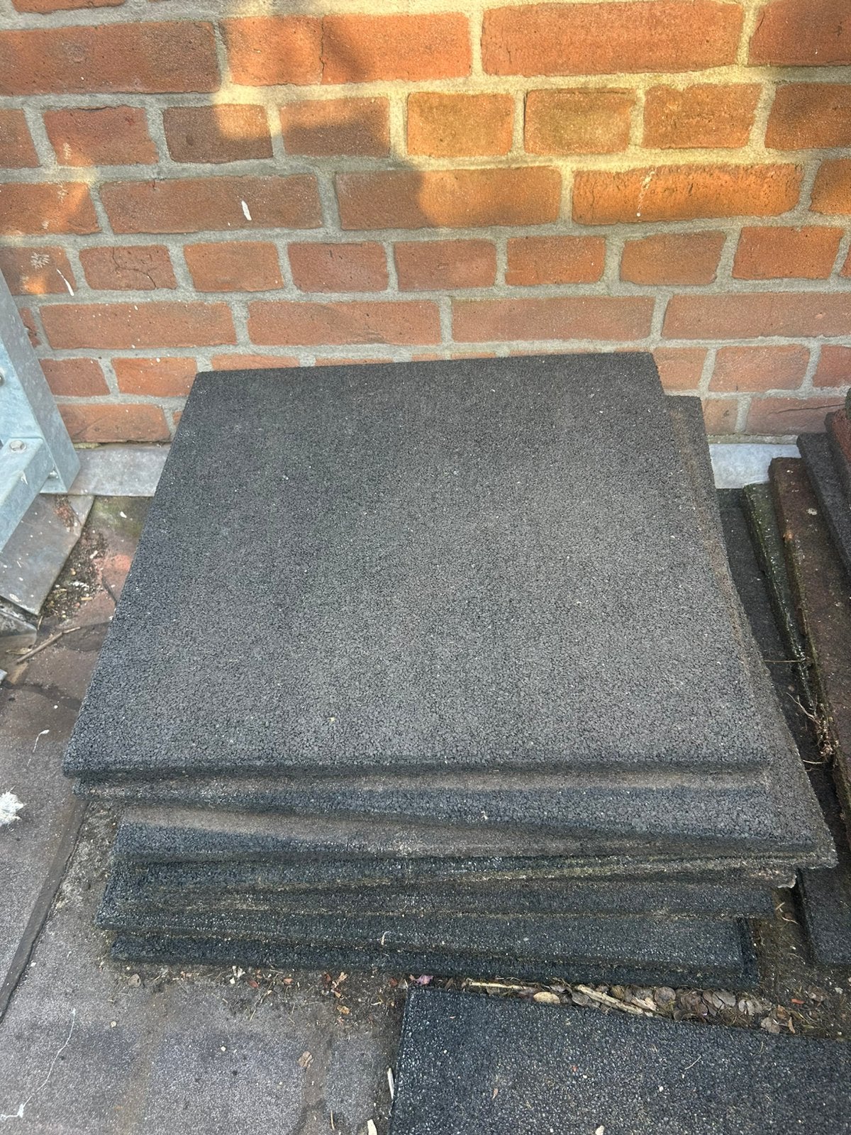 Rubberen terras delen - partij 75 stuks, Tuin en Terras, Terrasdelen en Vlonders, Ophalen, Gebruikt, Overige materialen
