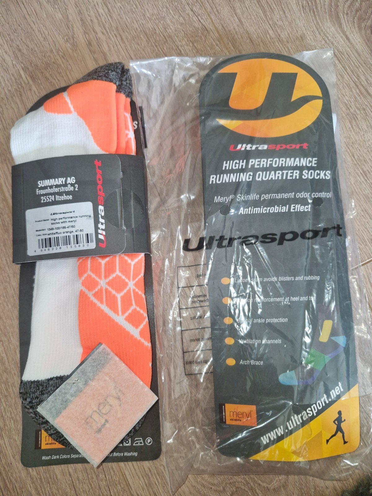 Ultrasport High Performance Running Quarter Sokken, Sokken en Kniesokken, Wit, Ultrasport, Nieuw