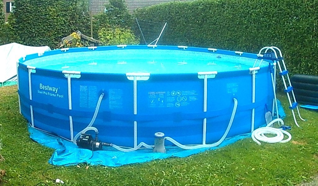 Opzet zwembad Groot, Tuin en Terras, Zwembaden, Gebruikt, Opzetzwembad, 120 cm of meer, 400 cm of meer, 300 cm of meer, Rond, Ophalen