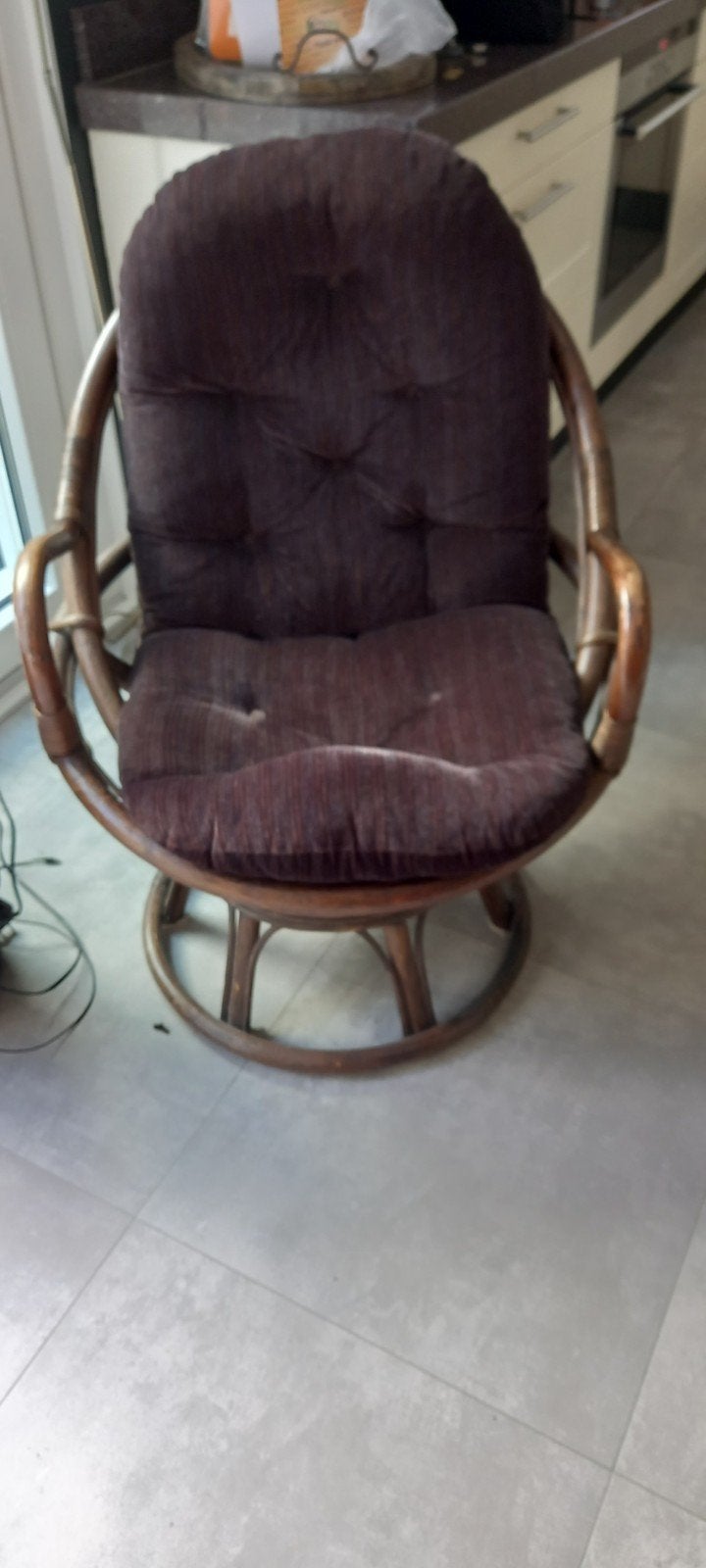 Rotan draaistoel, Antiek en Kunst, Ophalen