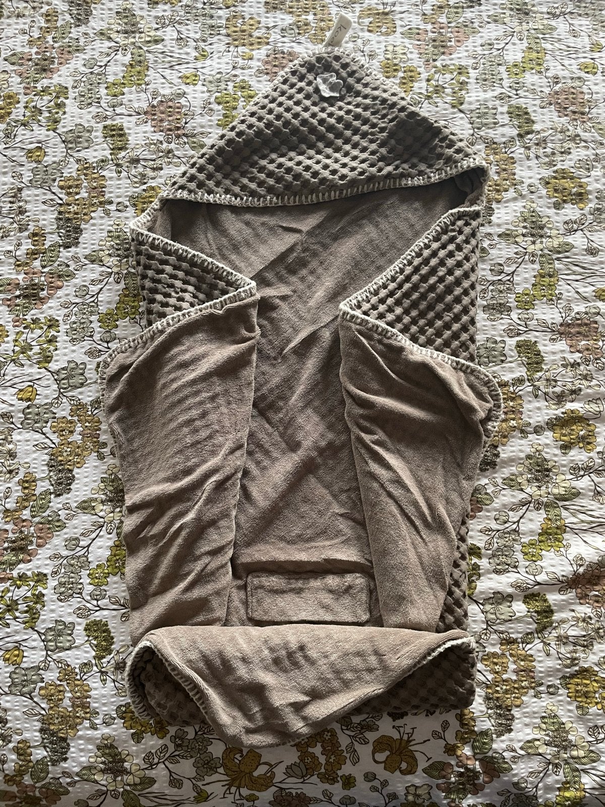 Koeka omslagdoek wikkeldeken Wafelstof - Taupe, Gebruikt, Bakerzak of Bakerdoek, Koeka, Ophalen of Verzenden