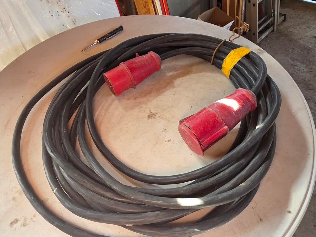 15 m Krachtstroom verlengsnoer - 380V CEE, Ophalen of Verzenden, Gebruikt, Kabel of Snoer