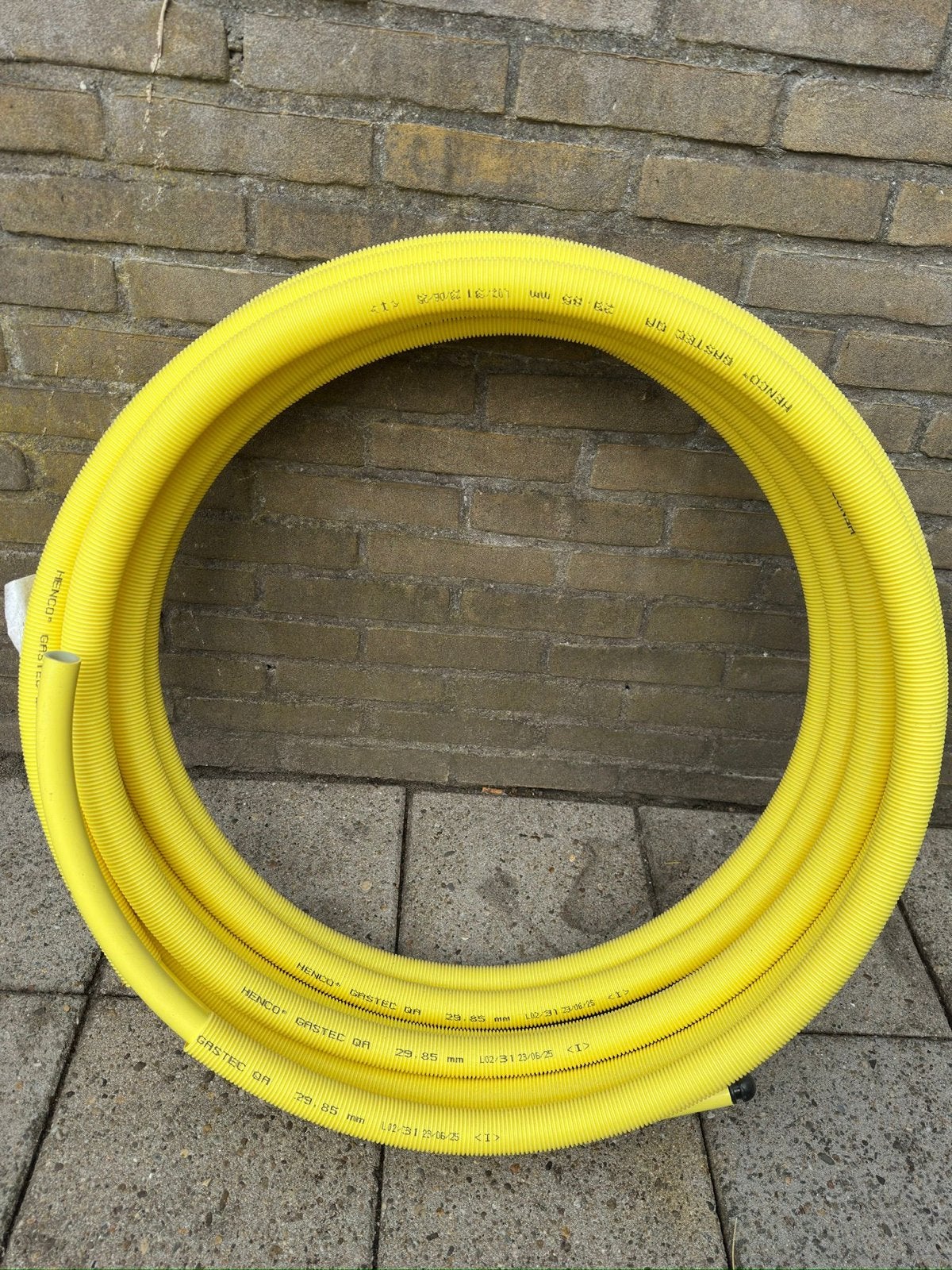 Gele flexibele gasleiding Henco GASTEC QA 29.85 mm, Ophalen, Nieuw, Kabel of Snoer