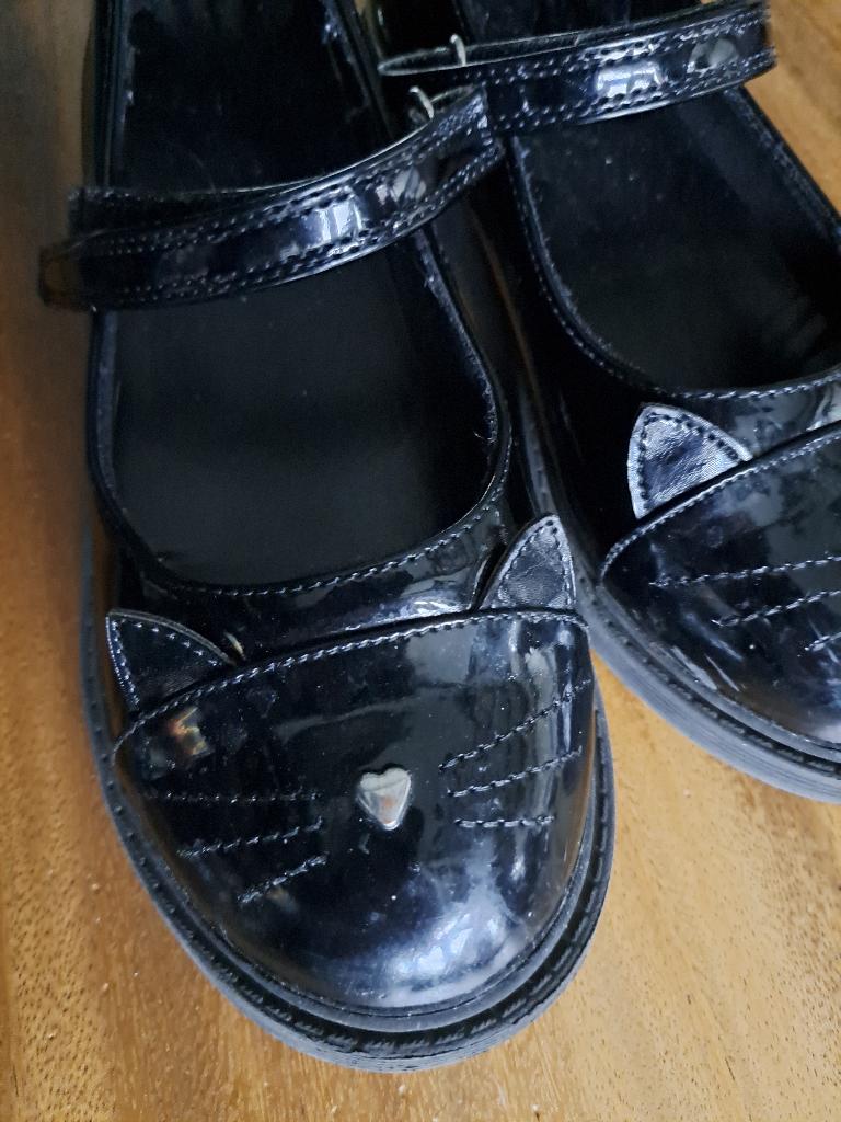 Mary jane kinderschoen met kattendetail, Ophalen of Verzenden, Gebruikt