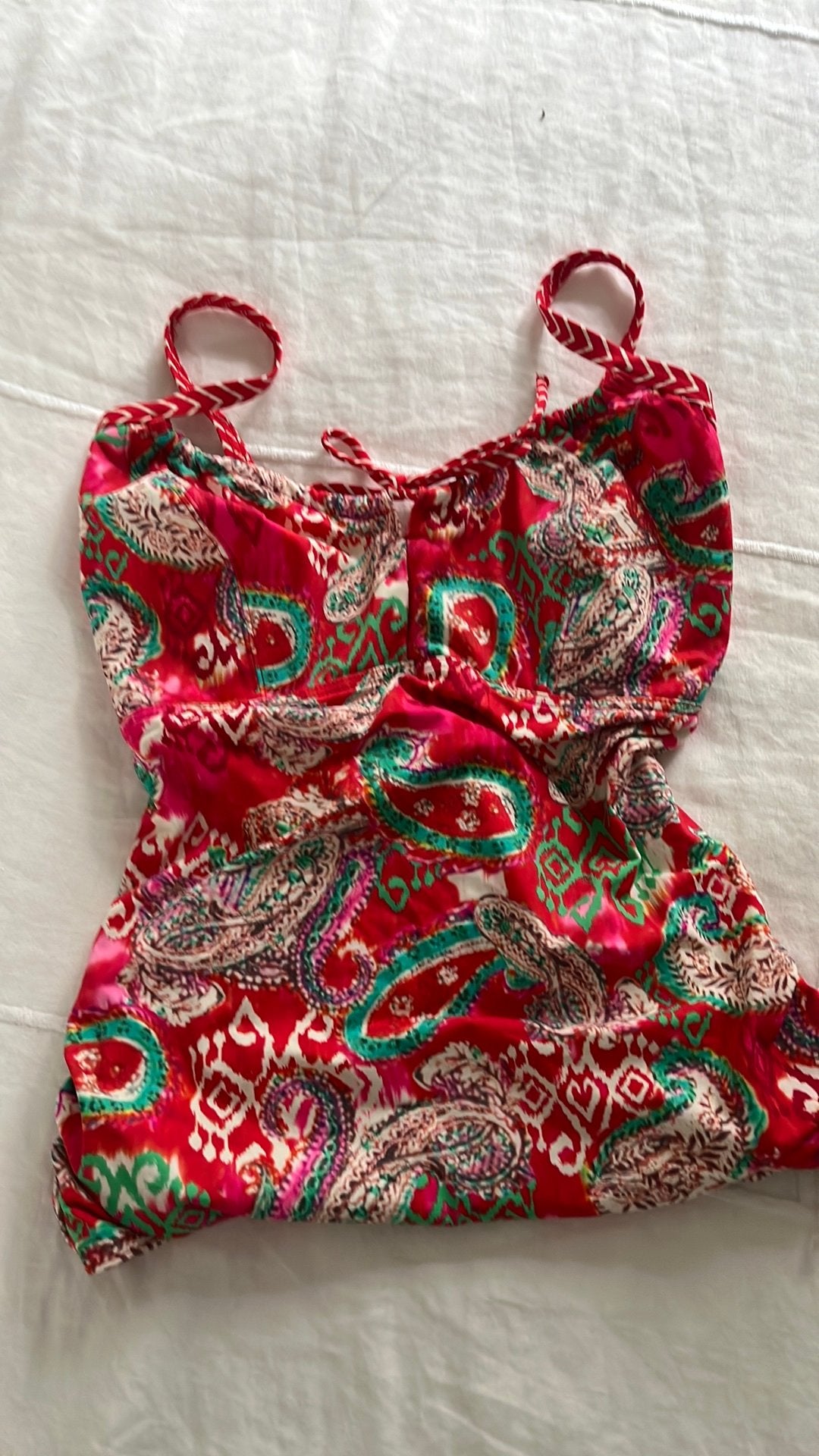 Koopje! Cyell badpak zgan mt 40, Kleding | Dames, Badmode en Zwemkleding, Ophalen of Verzenden, Zo goed als nieuw, Rood, Badpak