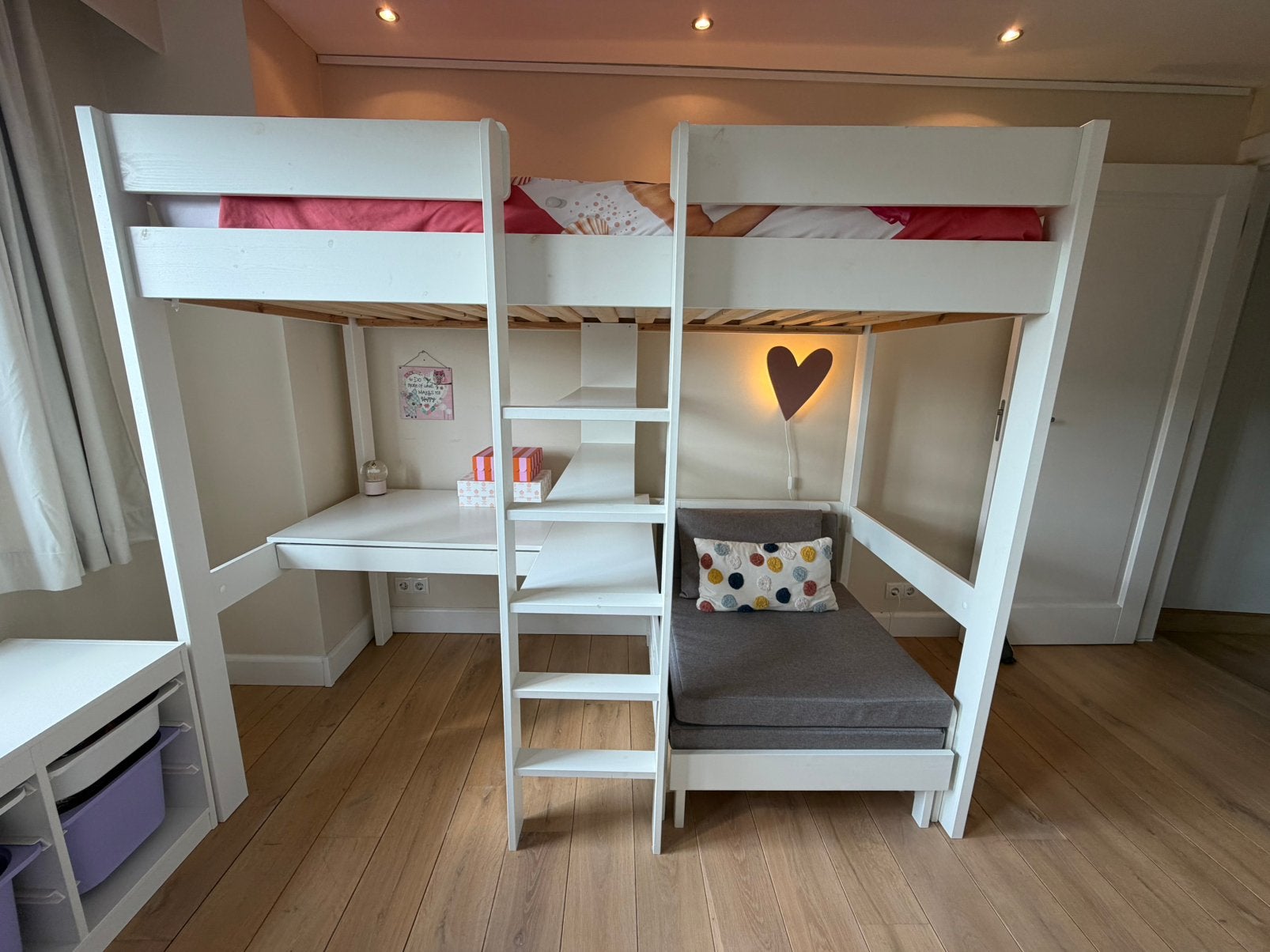 NOUS living hoogslaper (90x200cm) kleur wit, Ophalen, Zo goed als nieuw, Hoogslaper