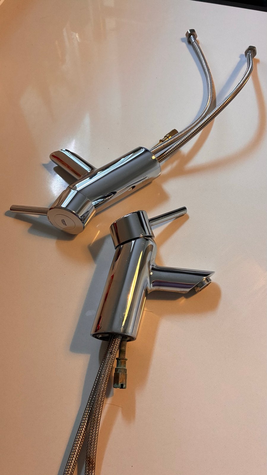 Grohe wastafelkranen (2 stuks), Ophalen, Zo goed als nieuw, Chroom, Kraan