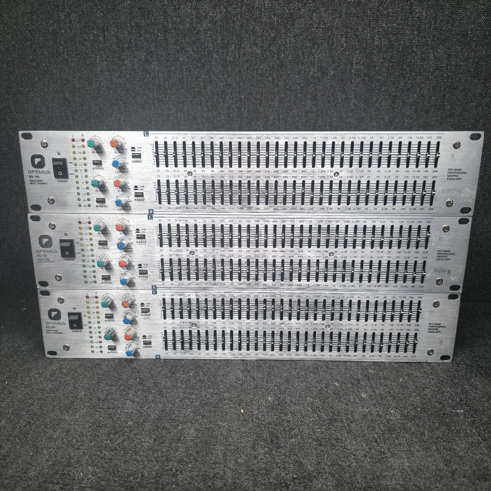 OPTIMUS 2 x 31 bands equalizer, Muziek en Instrumenten, Effecten, Equalizer, Ophalen of Verzenden