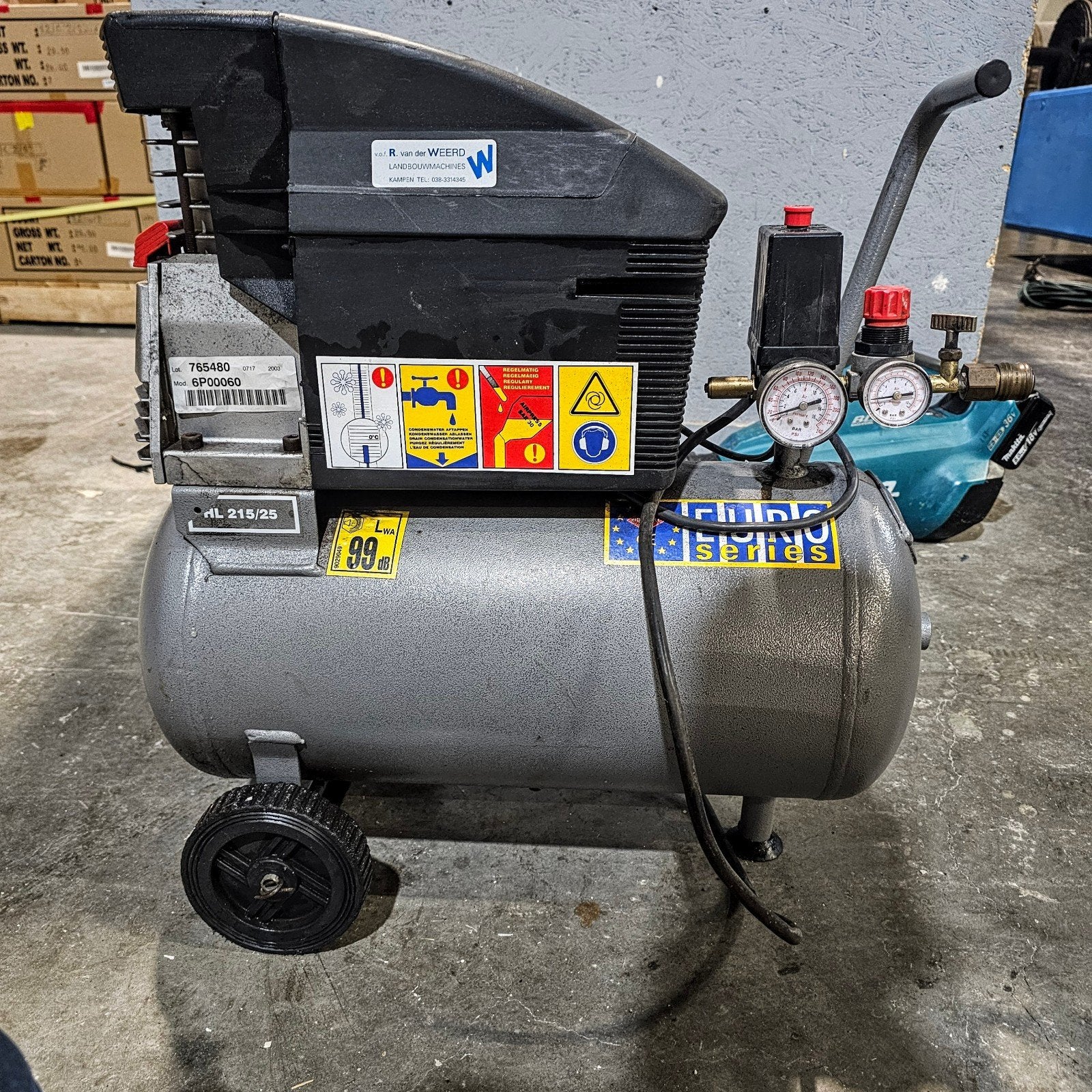 Airpress Compressor Euro Series HL 215/25, 25 tot 100 liter, Ophalen of Verzenden, Gebruikt, 200 tot 400 liter/min