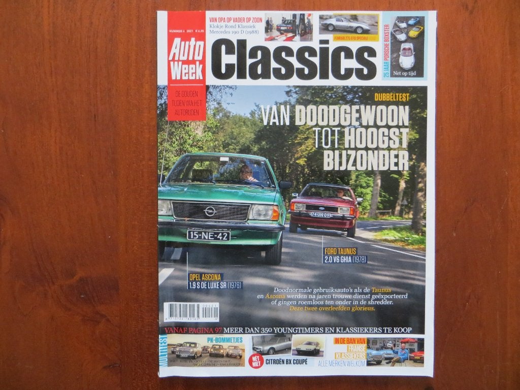 Autoweek Classics 4 2021 Opel Ascona 1.9 SR, Ford Taunus 2.0, Ophalen of Verzenden, Nieuw, Ford