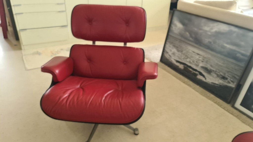Charles Eames stoel / chair longue, Huis en Inrichting, Zo goed als nieuw, Eén, Rood, Ophalen