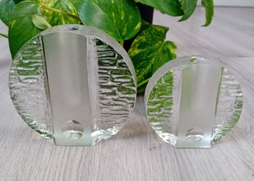 2 walther glas solifleur by h.duesterhaus for pubeke, Verzenden