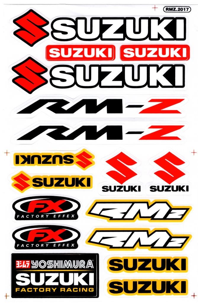 Suzuki Factory Effex stickervel #3, Verzenden, Nieuw, Auto of Motor