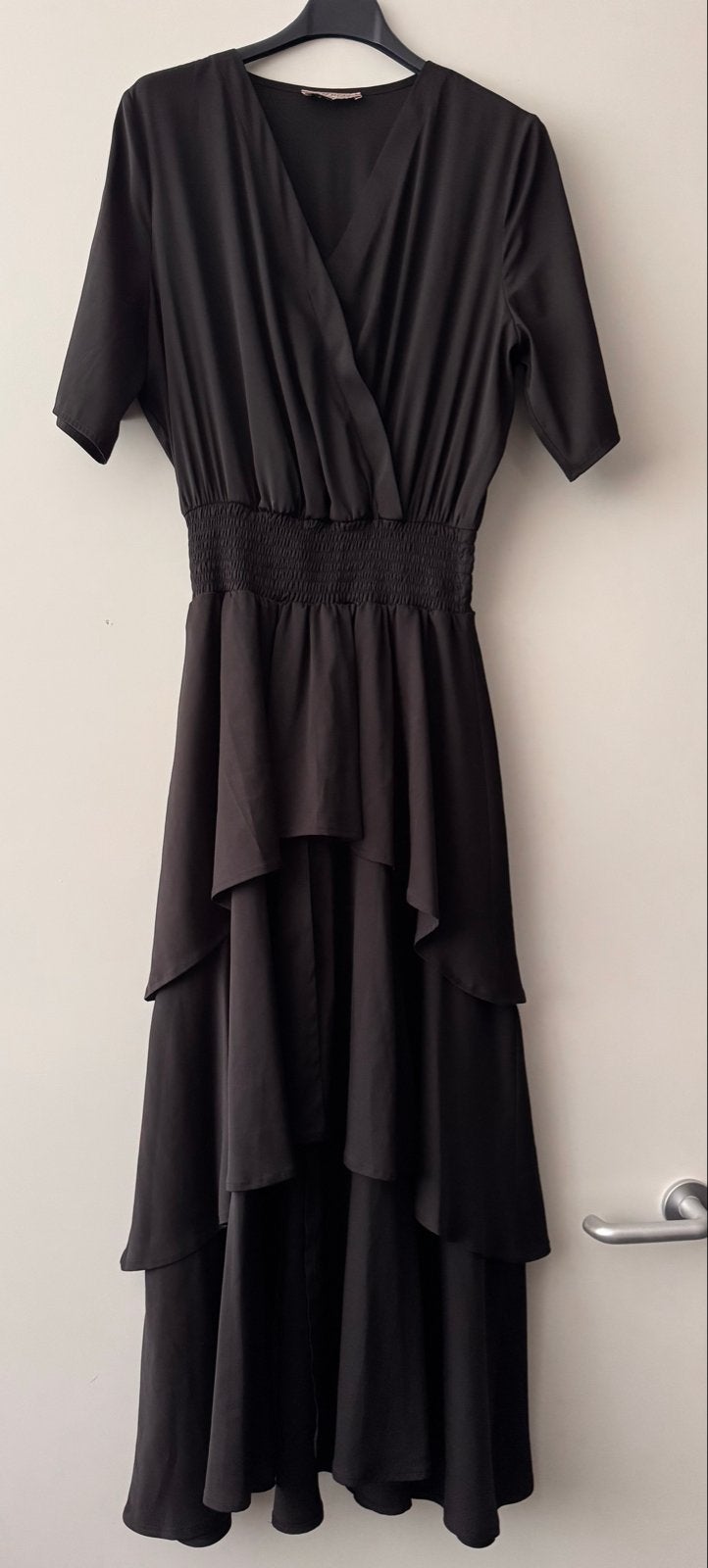 LA DRESS by Simone Zwarte Jurk Maat S - 36/38, Ophalen of Verzenden, Zo goed als nieuw, Maat 36 (S), Zwart