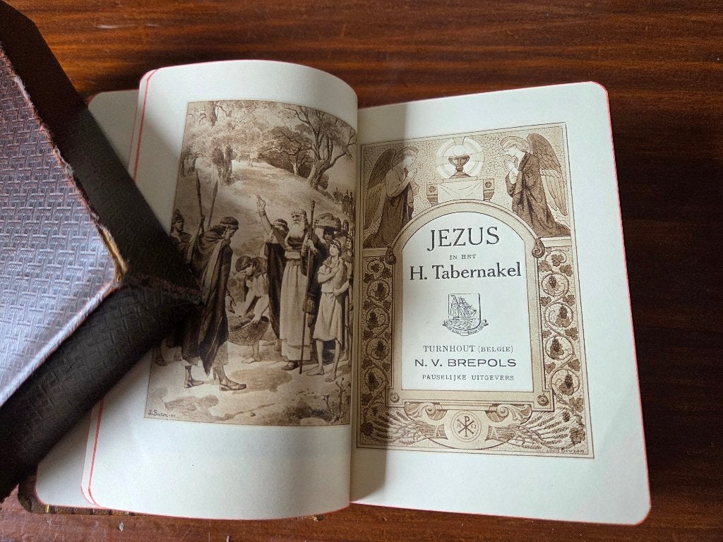 Boek Jezus in het H. Tabernakel 1923 art deco, Ophalen, Zo goed als nieuw, Christendom | Katholiek