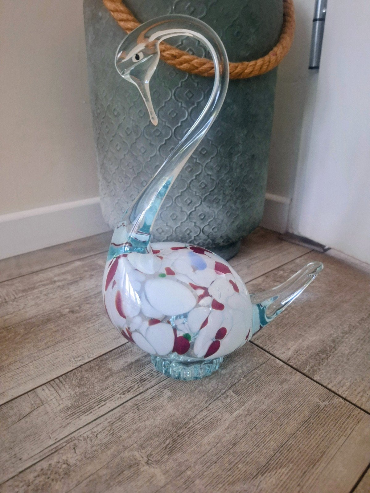 Murano glazen zwaan, Ophalen of Verzenden, Zo goed als nieuw, Glas, Vintage