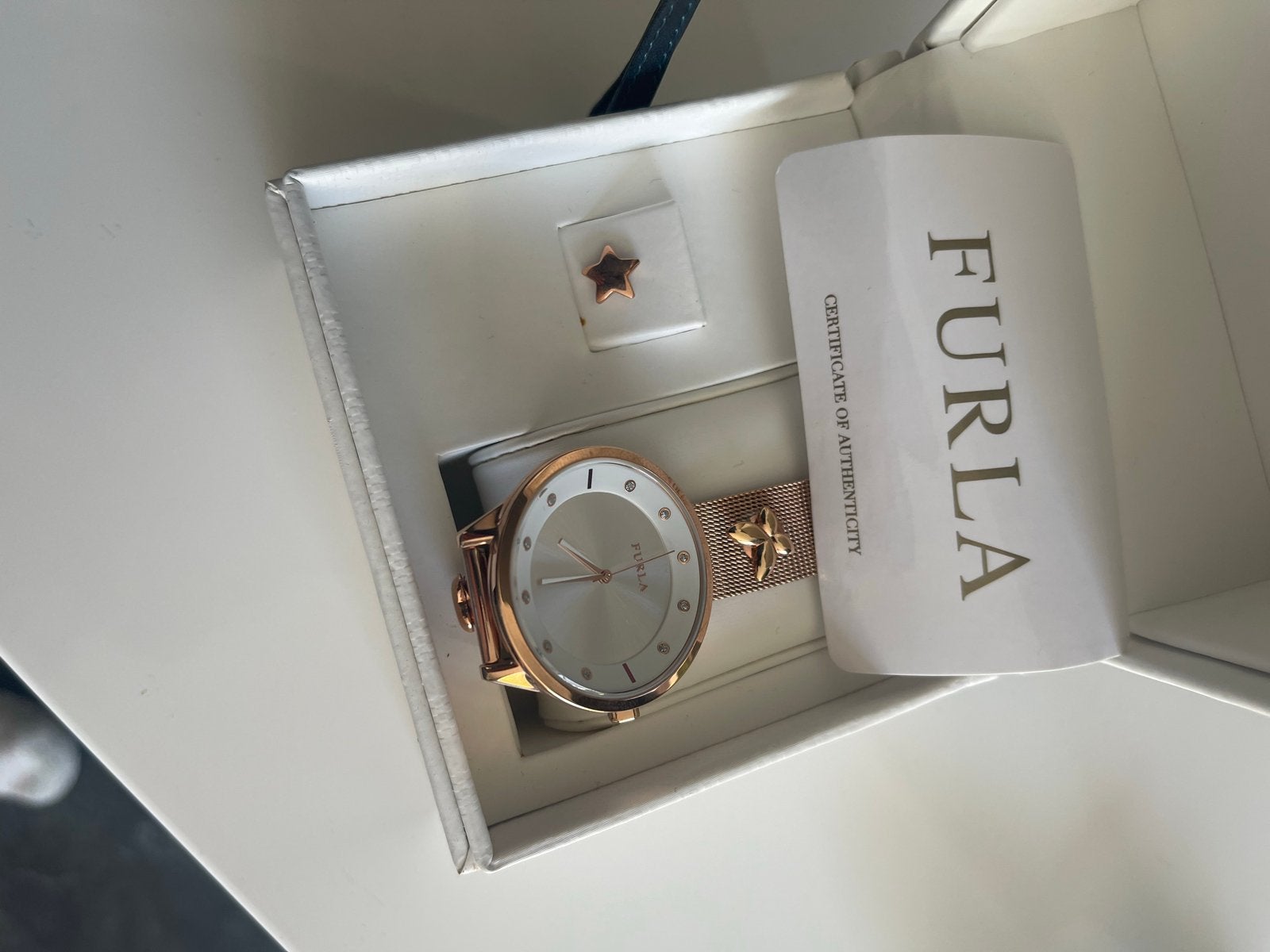 Nieuw Furla Dameshorloge Roségoud met Bedels, Overige merken, Staal, Polshorloge, Nieuw
