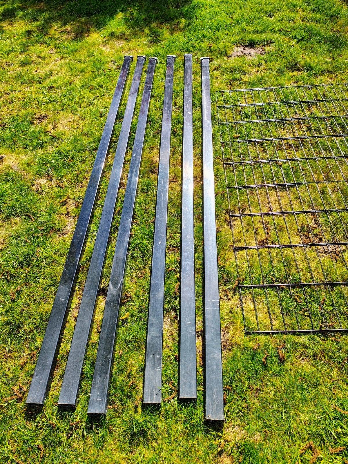 Dubbelstaafmatten met staanders en bevestigingsmateriaal, Ophalen, Nieuw, IJzer