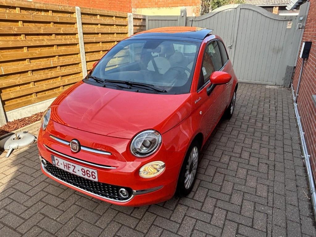 Fiat 500 2023 1.0 Benzine Hybride airco, Voorwielaandrijving, Euro 6, Overige kleuren, Leder en Stof