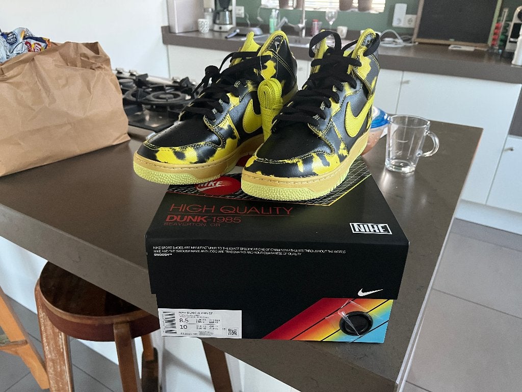 Nike Dunk High Yellow Acid Wash - 42, Kleding | Heren, Schoenen, Overige kleuren, Nike, Nieuw, Ophalen of Verzenden