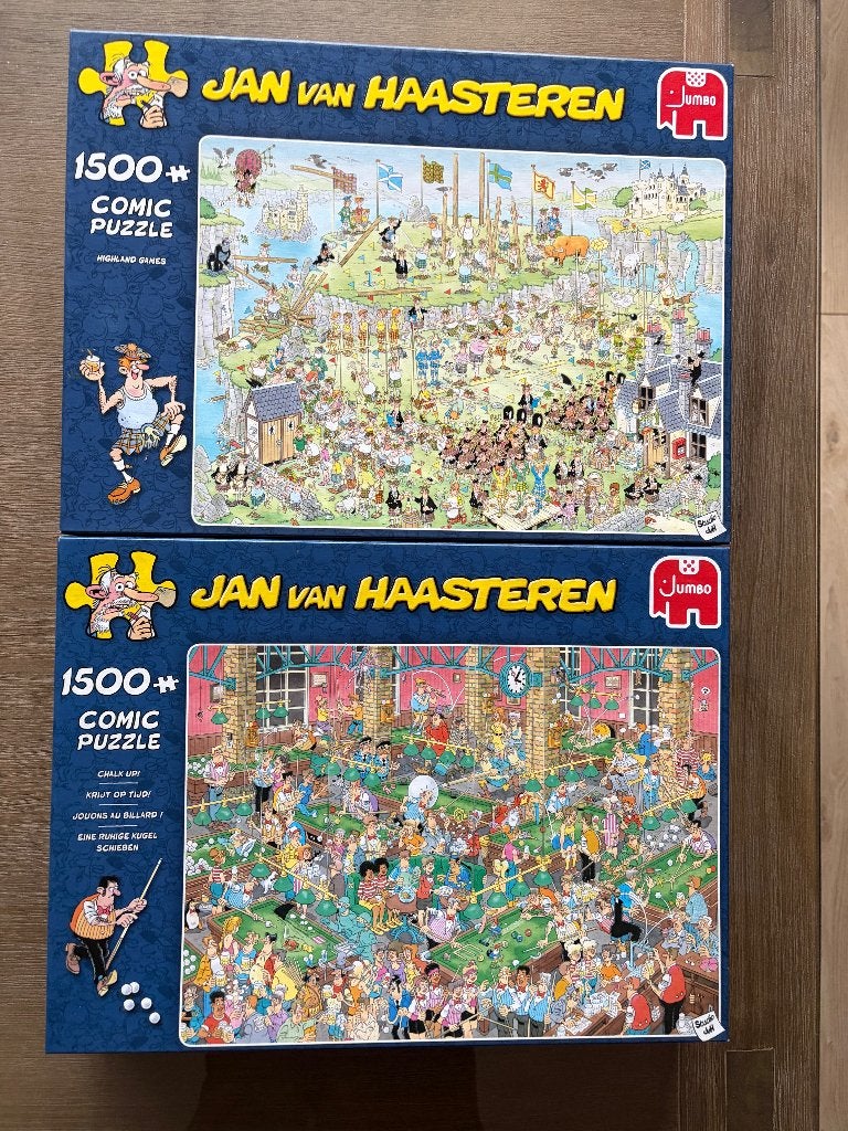 Puzzle's Jan van Haasteren 1500 stukjes.  (U), Ophalen of Verzenden, 500 t/m 1500 stukjes, Zo goed als nieuw, Legpuzzel