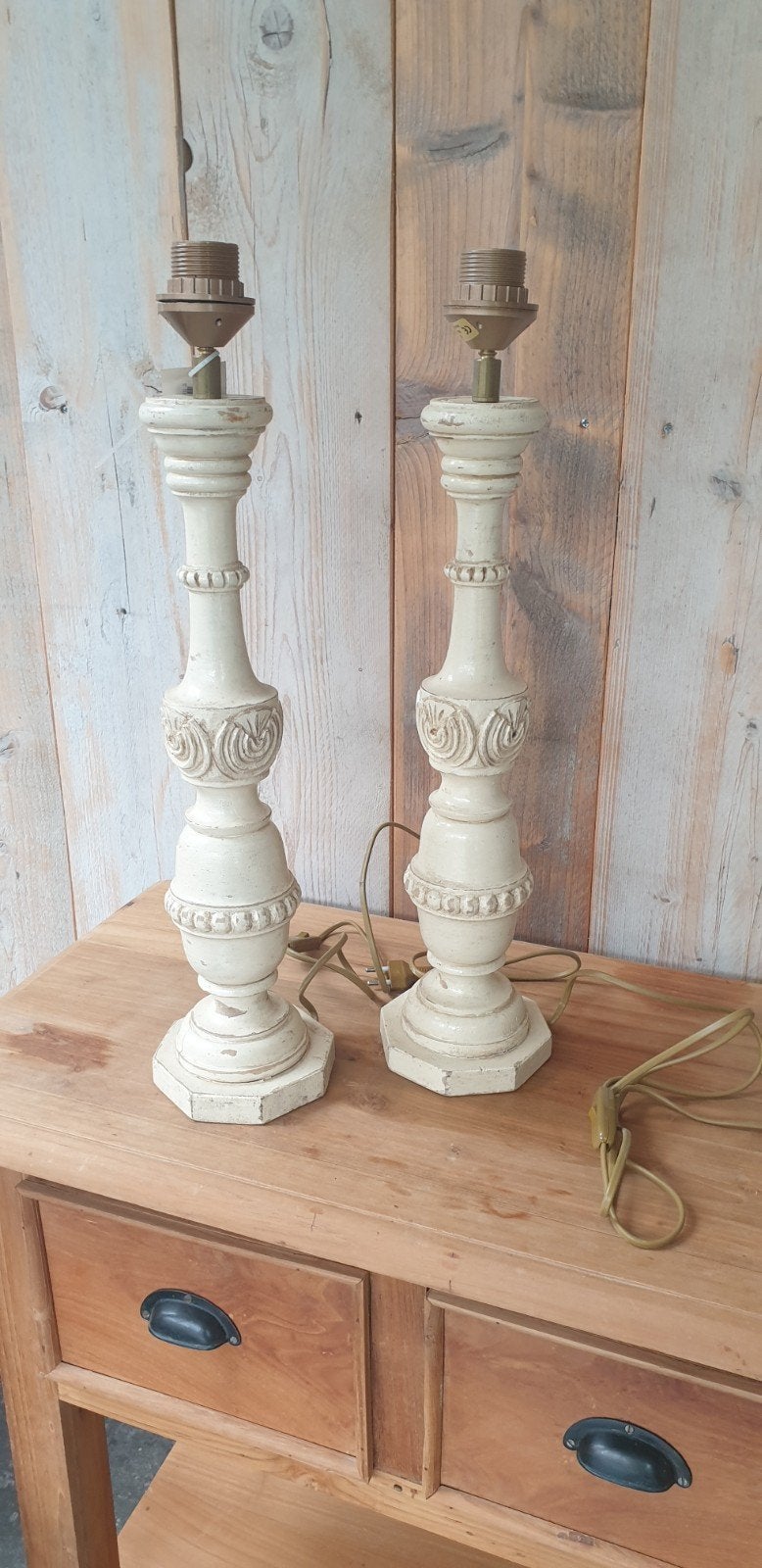 aura peeperkorn lampenvoet, landelijk, h 56 cm, Huis en Inrichting, Zo goed als nieuw, Klassiek, Handgemaakt, Hout