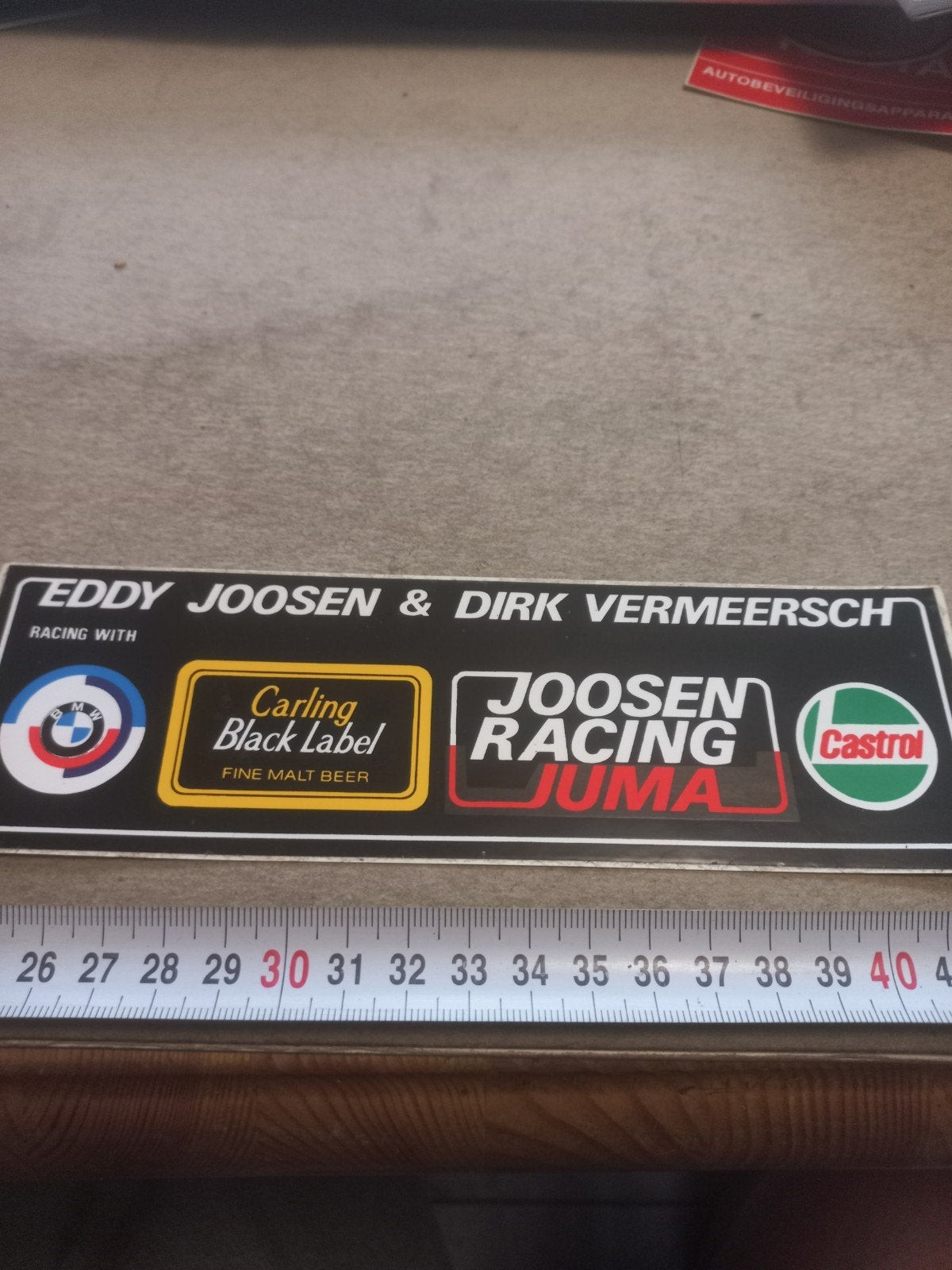 Vintage Eddy Joosen & Dirk Vermeersch Racing Sticker, Ophalen of Verzenden
