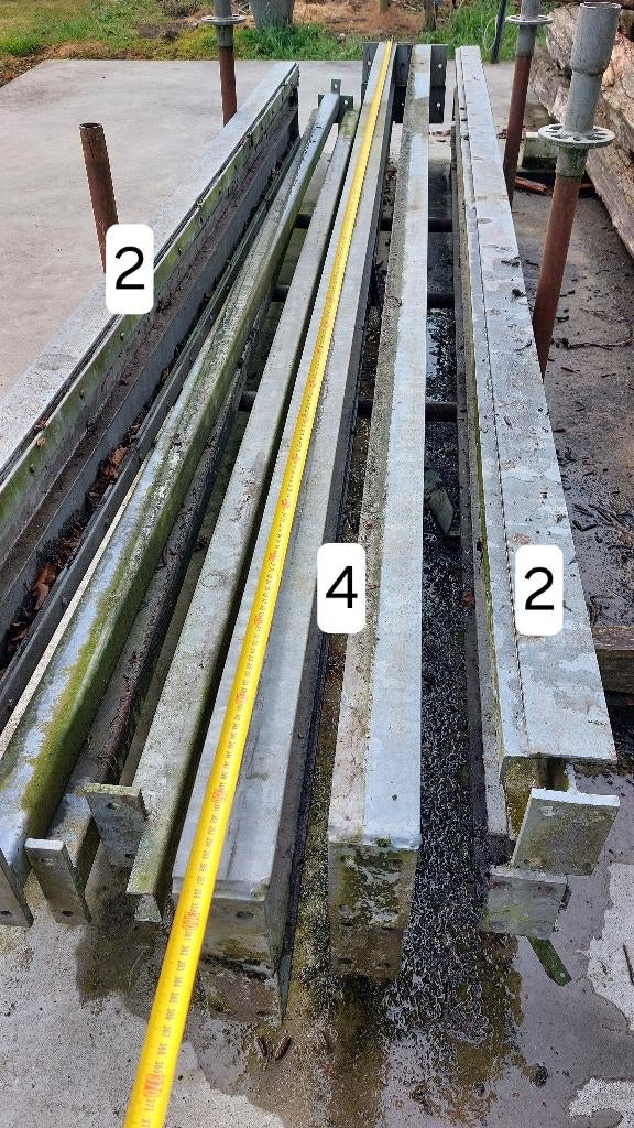 Gegalvaniseerde ijzeren balken, Doe-het-zelf en Verbouw, Metalen, Ophalen, Nieuw