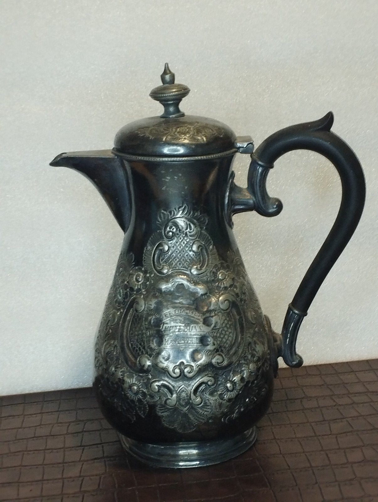 Zeldzame antieke koffiepot, 23 mei 1900, To Our Dear Mother, Ophalen of Verzenden